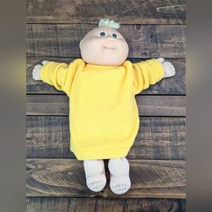 Vintage Cabbage Patch Doll Green Eyes Blonde Hair Xavier Roberts Coleco CPK